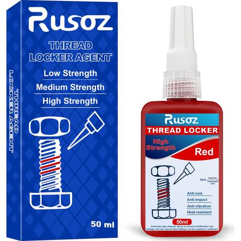 High Strength Mesh Brake 50ml Anaerobic Adhesive for Bonding Metal Brakes Strong Glue Lock Screw Nut (Red) (1/5)
