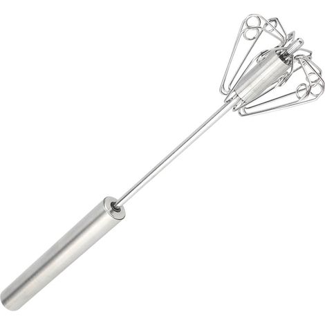 Batteur à œufs manuel semi-automatique rotatif en acier inoxydable pour la cuisine (1/5)