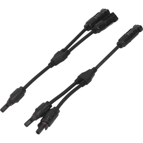 paire de connecteurs solaires CC 1000 V, adaptateur parallèle en Y, connecteur pour câble de panneau solaire (1/5)