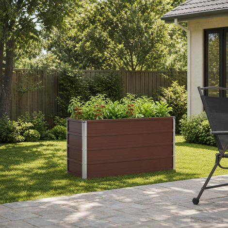 vidaXL Cama de Jardín Elevada Marrón 100 x 40 x 55 cm (1/5)