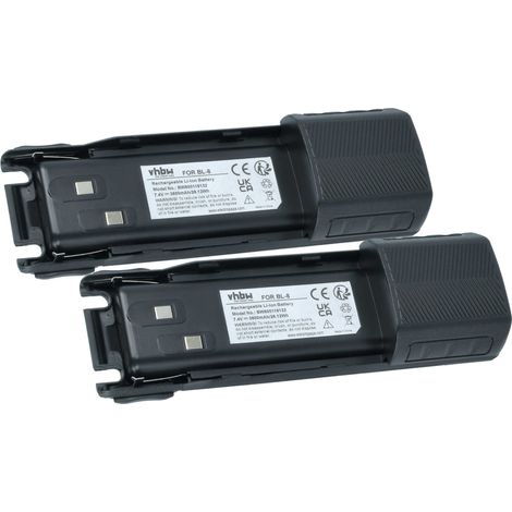 vhbw 2x Batterie remplacement pour Baofeng BL-8 pour radio talkie-walkie (3800mAh, 7,4V, Li-ion) (1/5)