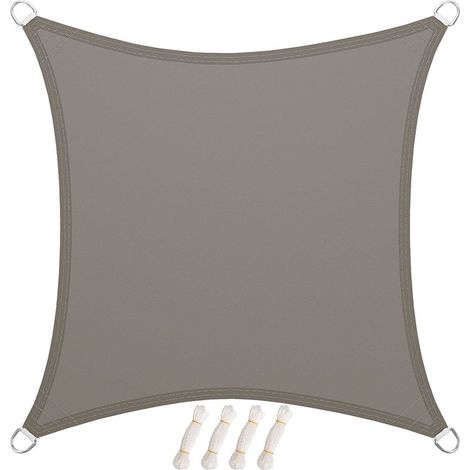 Voile d'ombrage Imperméable Rectangulaire 3x3m, Toile Ombrage UV Protection, pour Patio Jardin, Terrasse, Extérieur, Balcon - Kaki (1/5)