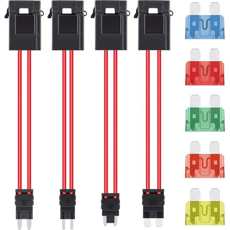 ACC Porte Fusible Automobile Set 4Valeurs Mini Micro Micro2 Standard Boite Fusibles Voiture Double Ligne Adaptateur Connecteur Electronique avec Fusible Lame 10 15 20 30 40 Ampère pour Auto (1/5)