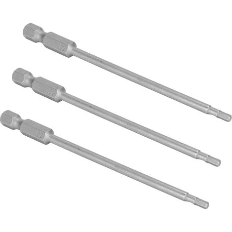 Jeu de 10 embouts magnétiques 2,5mm, acier allié, tige hexagonale 1/4 pouce, accessoires pour tournevis. (1/5)