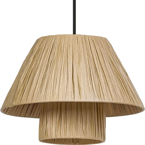 OSRAM Decor Suspension décorative avec abat-jour en bambou, 280 mm, culot E27, IP20, marron (1/5)