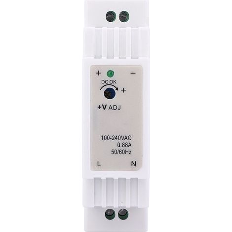 Alimentation à découpage sur rail DIN 12V 1,25A 15W – Modèle DR-15-12 – Sortie stable avec faible bruit d'ondulation - 15WDR-15-12 (1/5)