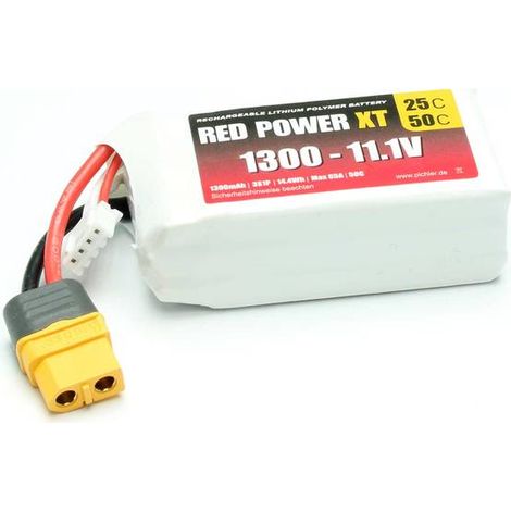 Red Power Batteria ricaricabile LiPo 11.1 V 1300 mAh Softcase XT60