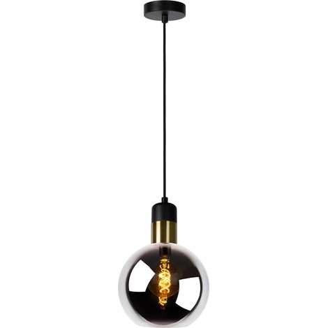 Lucide JULIUS - Pendelleuchten - Ø 20 cm - 1xE27 - Rauchfarbe Grau (1/5)