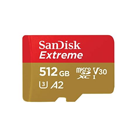 FOR SANDISK 512GB Extreme microSD Card + Adapter, Up to 190MB/s Read Speeds