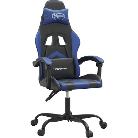 Maison Exclusive - Sedia da Gaming Nera e Blu in Similpelle (1/5)