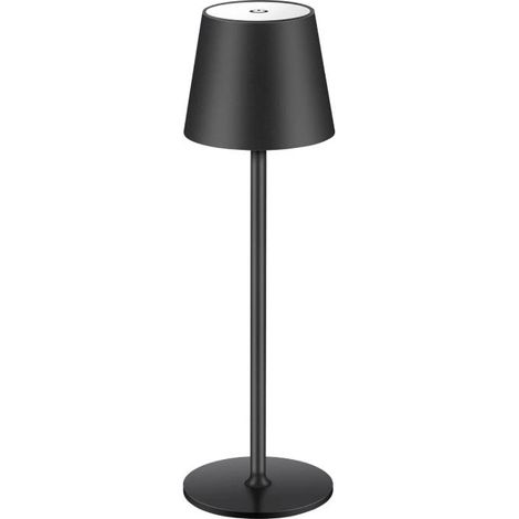 Lampe de bureau LED à intensité variable, rechargeable sans fil, lumière chaude 4 000 K, pour intérieur et extérieur (noir) (1/5)