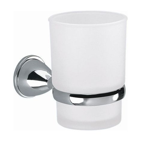 Porte-brosse à dents en acier et verre