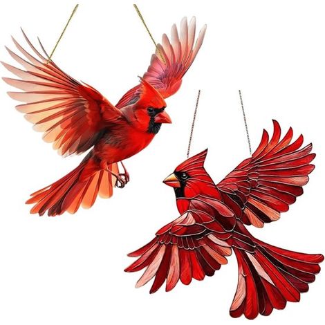 Decorazione per finestra in acrilico colorato con uccello spirituale - Decorazione per finestra da 15 cm, ornamento da appendere a pannello con tema uccello 2D, decorazione colorata per finestra con u (1/5)
