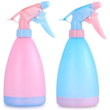 pezzi di spruzzatori per piante, bottiglie d'acqua vuote in plastica, flaconi spray sottovuoto, per giardino, fiori, casa, pulizia della cucina, parrucchiere (blu, rosa) (1/4)