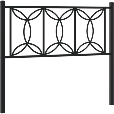 vidaXL Testiera in Metallo Nero 107 cm (1/5)