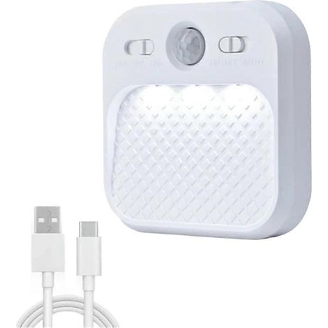 LED-Nachtlicht mit Bewegungsmelder, intelligentes Nachtlicht mit Bewegungsmelder, USB-aufladbar, magnetische Wandleuchte, 7 RGB-Farben (1/5)
