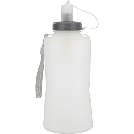 Bidon d'eau en silicone souple 750ml, grand goulot, pliable et portable pour randonnée, course et activités extérieures (1/5)