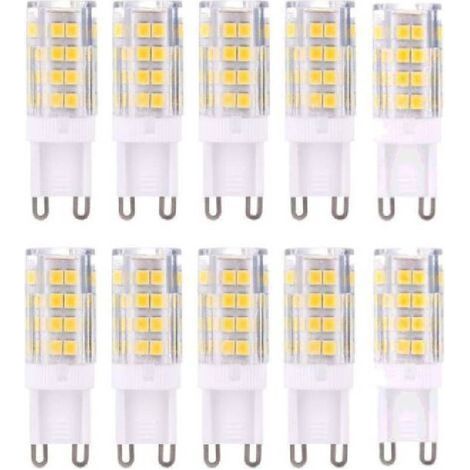 G9 LED-Lampen, warmweiß 3000 K, 5 W. Entspricht einer 40-W-Halogenlampe und 420 Lumen, nicht dimmbar, 10er-Packung. (1/4)