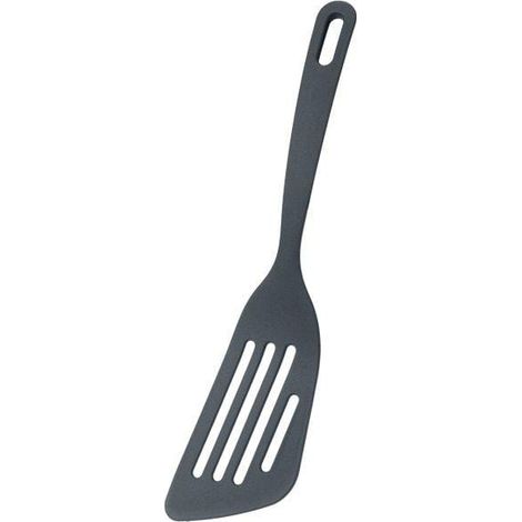 Espátula de cocina oblicua calada para carne PBT PRACTICO plástico antracita gris oscuro (1/2)