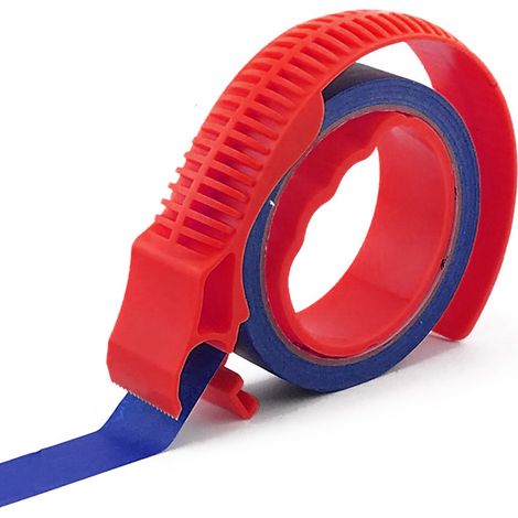 Outil à joints de carrelage MFB rouge, applicateur portable de ruban adhésif de masquage pour peinture et peinture, largeur 25 mm. Poignée ronde pour une application facile et précise. (1/5)