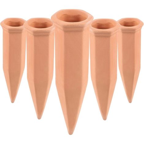 Bardusch - 5 x Cône D’arrosage en Argile, Arrosage Automatique pour Plantes, D'intérieur Ampoules D'arrosage Distributeur D'eau pour Plantes Globe D'arrosage Ollas Terre Cuite pour Jardin Maison Extér (1/4)