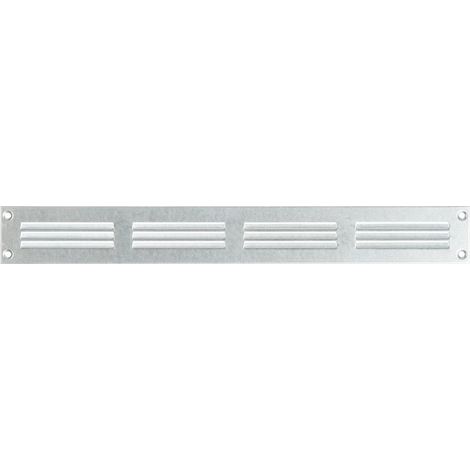 1 - Grille D'Aération - Registre De Ventilation - Acier Galvanisé Avec Moustiquaire - Pour Mur Et Plafond - Gris - 40x5cm (1/5)
