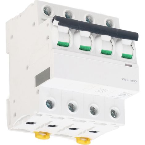 Disjoncteur miniature PA66 à boîtier ignifugé, disjoncteur automatique 4 pôles pour bâtiments commerciaux, 400 V CA, 25 A (1/5)