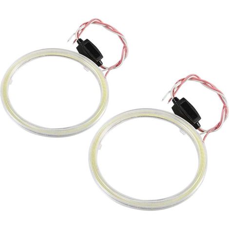 Faros Angel Eyes, 2 Piezas de Anillos Automáticos de Halo Angel Eye COB Chips Garo DRL LED para Motocicleta(100mm) (1/3)