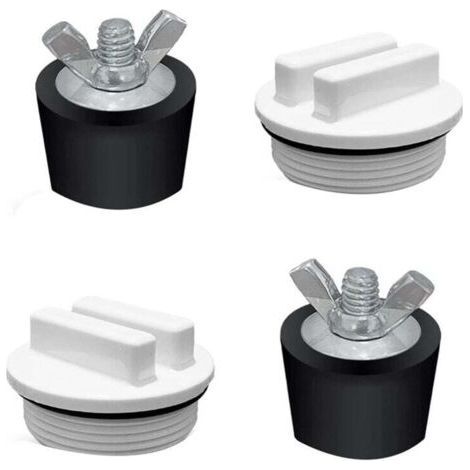 2-Zoll-Winterfestmachungs-Poolstopfen mit 1,5-Zoll-Gewinde-Expansionsgummiadapter (2 Stück) (1/4)