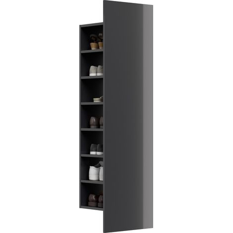 Schuhregal Vestis 7 Paar Grafit hochglanz (1/5)