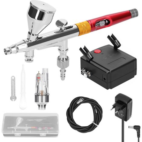 Irovami Kit compresseur air 0.3mm 20-35PSI – Aérographe – Idéal pour maquette, art, peinture (1/5)