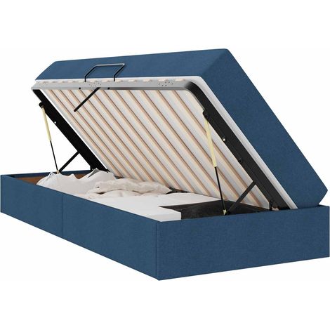 Maison Exclusive - Aufbewahrungsbett mit Matratze Blau 90 x 200 c