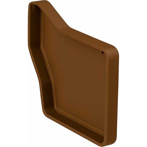 Tapa Final Izquierda Canalón Cuadrado EUME Blanco - Ferroplast Color: Marrón