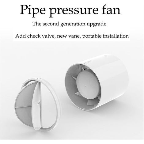 7-Blade Ventilation Vent, 12W Ø100 Bathroom ABS Plastic Energy Saving (1/5)