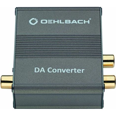 Convertitore DA Oehlbach - Convertitore audio digitale/analogico - Coassiale/ottico, R-L/jack - Cirrus Logic Chip, marrone metallico (1/3)