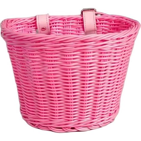 Cesta para bicicleta infantil,Cesta de plástico con aspecto de mimbre,Plástico,plástico,10 cm,20 cm,15 cm (1/5)