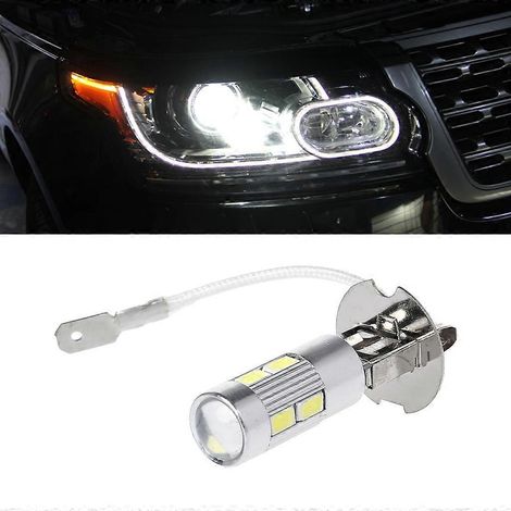 Ampoule LED H3 10 LED 5630 SMD blanche antibrouillard, feu arrière, clignotant, feu de route (1/4)