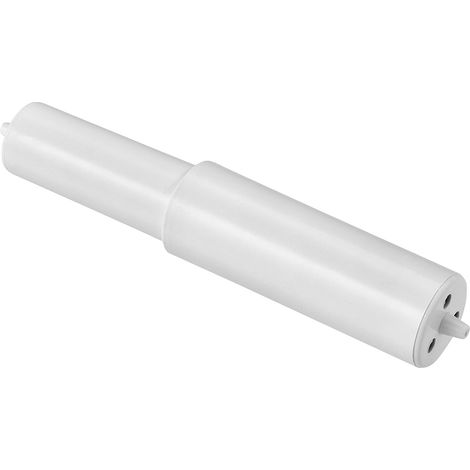 Eje de plástico de repuesto con muelle para rollo de papel higiénico, blanco (1/4)