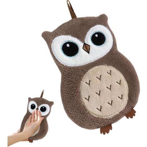 Owl Hand Towel Cartoon Hanging Hand Towel Cartoon Fabric (1/5)