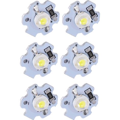 25 Stück 5V 200LM 1W Hochleistungs-LEDs, reinweiße 6000-6500K Lichtpellets für DIY-Lampen (1/5)