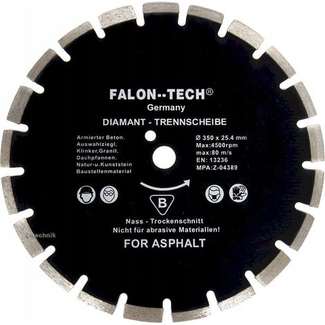 Lama diamantata FALONTECH per asfalto 350 x 25,4