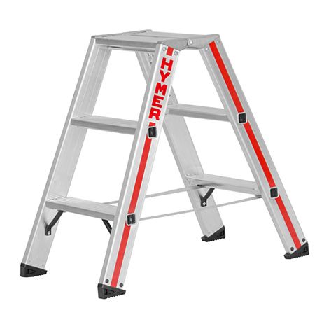 Hymer Stufenstehleiter 2x5 (beidseitig, verstärkte Stufen, Spreizsicherung) (1/5)
