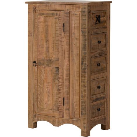 Kommode Akazie 70x40x120 natur versiegelt NATURE OF SPIRIT 258