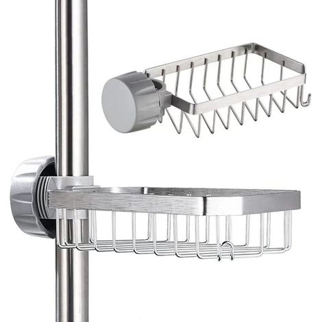 Shower Shelf, Shower Soap Holder, Stainless Steel Shower Soap Dish, No Drilling, Faucet Storage (1/5)