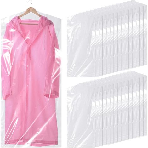 30 pcs Transparent Housses de Vêtements 60 × 140cm performance optimale top vente top vente top vent (1/5)