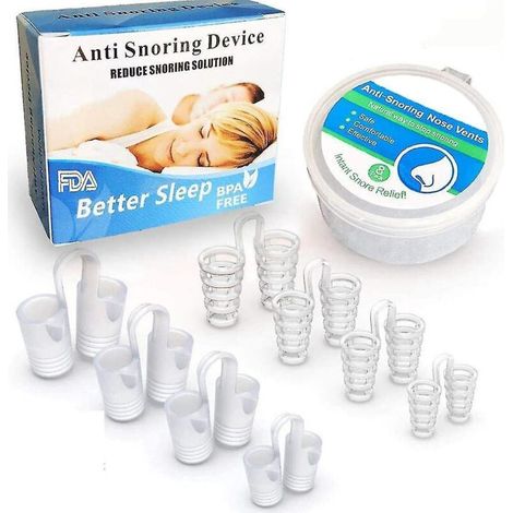 Set mit 8 Anti-Schnarch-Geräten zur Blockierung des Schnarchens und Förderung des Schlafs (1/4)