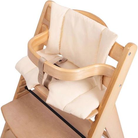 Coussin confortable pour chaise haute bébé, en mousse haute densité, rembourré de coton, blanc, pour chaise en bois. (1/5)