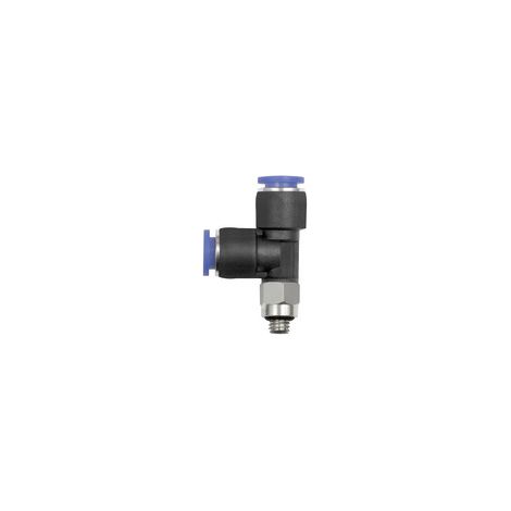 Riegler T-Steckverschraubung »Blaue Serie« mini, L-Form, drehbar, M6, 129.006-4M (1/2)