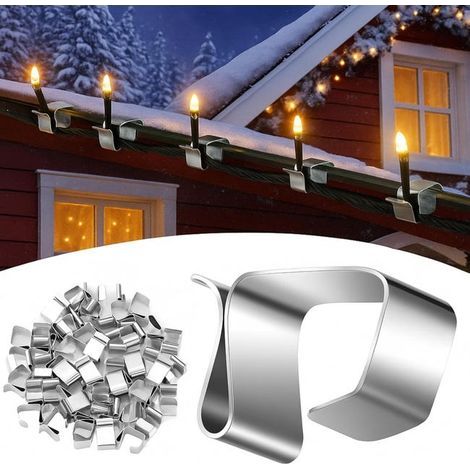 50 metal hooks for Christmas light garland supports and hanging clipsHigh quality enhances quality of life. (1/5)