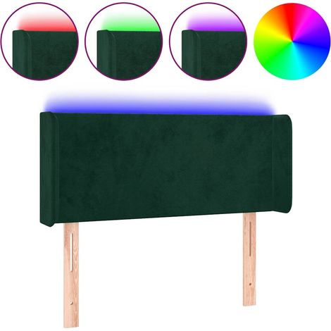 Maison Exclusive - LED Kopfteil Dunkelgrün 93x16x78/88 cm Samt (1/5)